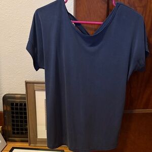 Elegant Navy Blue Women's Top